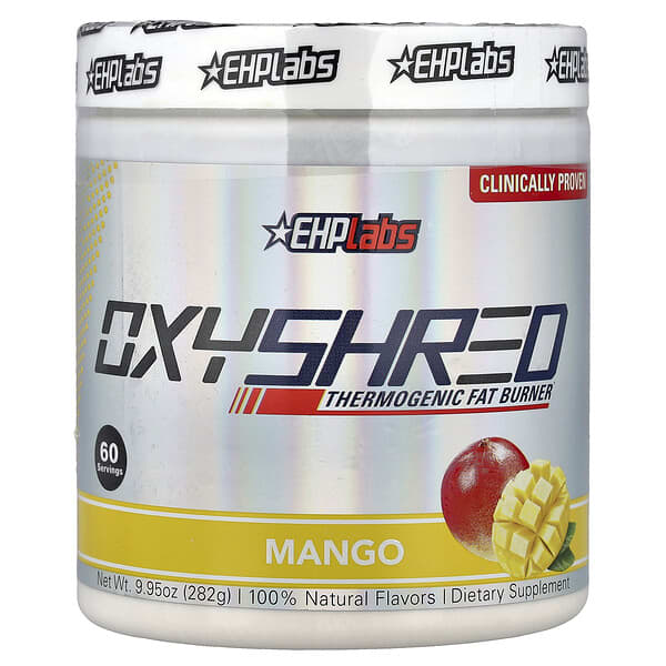 EHPlabs, OxyShred, Thermogenic Fat Burner, Mango, 9.95 oz (282 g)