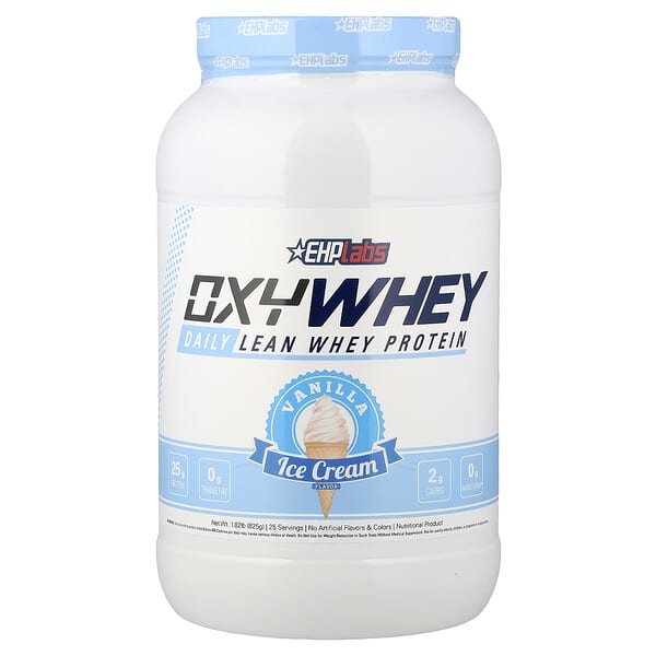 EHPlabs, OxyWhey, Daily Lean Whey Protein, Vanilla Ice Cream, 1.82 lb (825 g)
