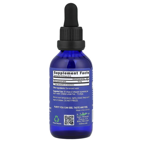 Alternative view of Eidon Ionic Minerals, Boron, Liquid Concentrate, 2 oz (60 ml)