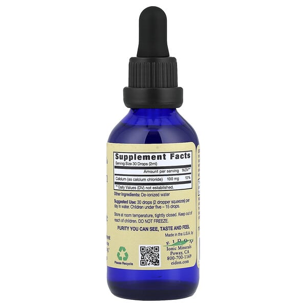 Alternative view of Eidon Ionic Minerals, Calcium, Liquid Concentrate, 2 oz (60 ml)