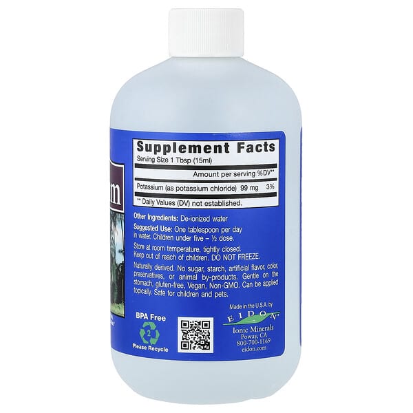 Alternative view of Eidon Ionic Minerals, Ionic Minerals, Potassium, 18 oz (533 ml)