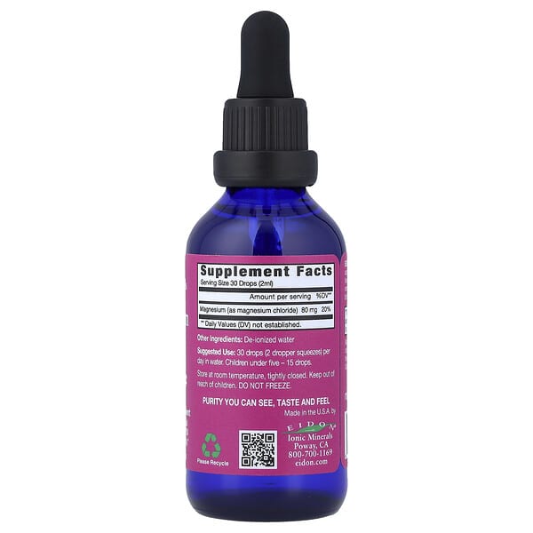 Alternative view of Eidon Ionic Minerals, Magnesium, Liquid Concentrate, 2 oz (60 ml)