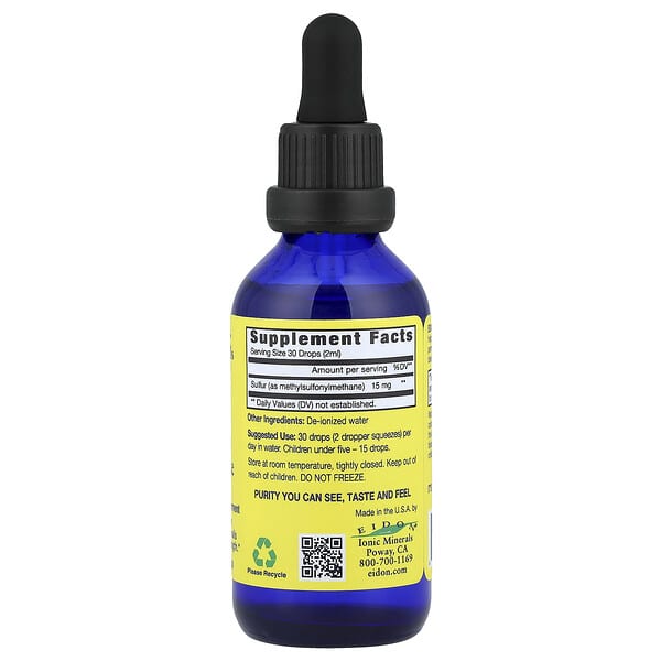 Alternative view of Eidon Ionic Minerals, Sulfur, Liquid Concentrate, 2 oz (60 ml)