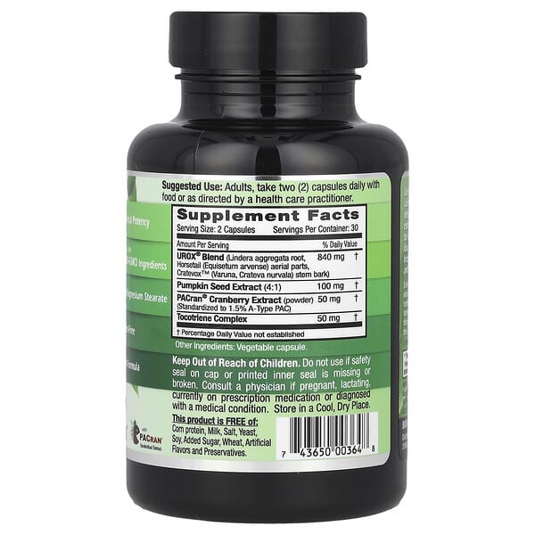 Alternative view of Emerald Laboratories, Bladder Health For Men & Women with Urox® Blend, 60 Vegetable Caps