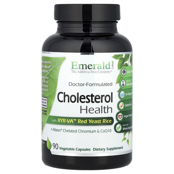 Emerald Laboratories, Cholesterol Health, 90 Vegetable Capsules
