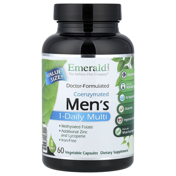 Emerald Laboratories, Coenzymated Men's 1-Daily Multi, 60 Vegetable Capsules