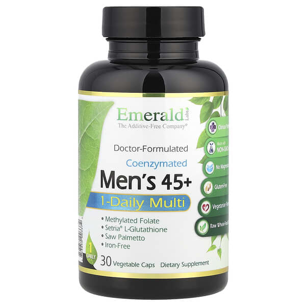 Emerald Laboratories, Coenzymated Men's 45+ 1-Daily Multi, 30 Vegetable Caps