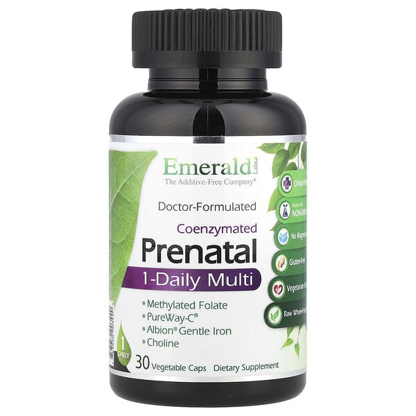 Emerald Laboratories, Coenzymated Prenatal 1-Daily Multi, 30 Vegetable Caps