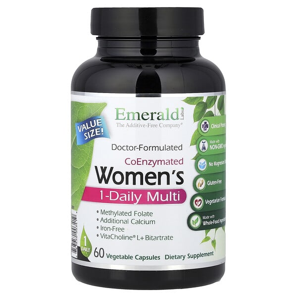 Emerald Laboratories, CoEnzymated Women's 1-Daily Multi, 60 Vegetable Caps