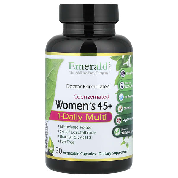 Emerald Laboratories, Coenzymated Women's 45+ 1-Daily Multi, 30 Vegetable Capsules