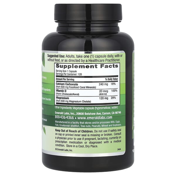 Alternative view of Emerald Laboratories, Coral Calcium+, 120 Vegetable Capsules