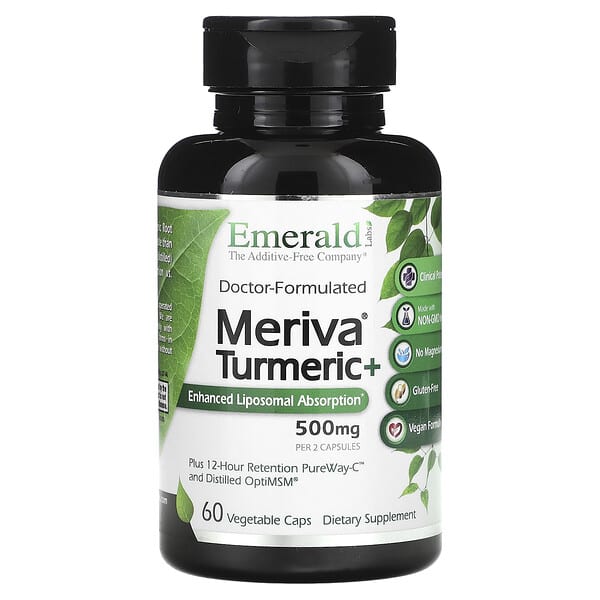 Emerald Laboratories, Meriva Turmeric +, 60 Vegetable Caps