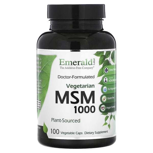Emerald Laboratories, MSM 1000, 100 Vegetable Caps (1,000 mg per Capsule)