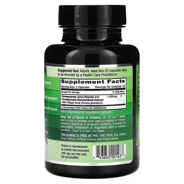 Alternative view of Emerald Laboratories, Pomegranate, 60 Vegetable Caps (725 mg per Capsule)
