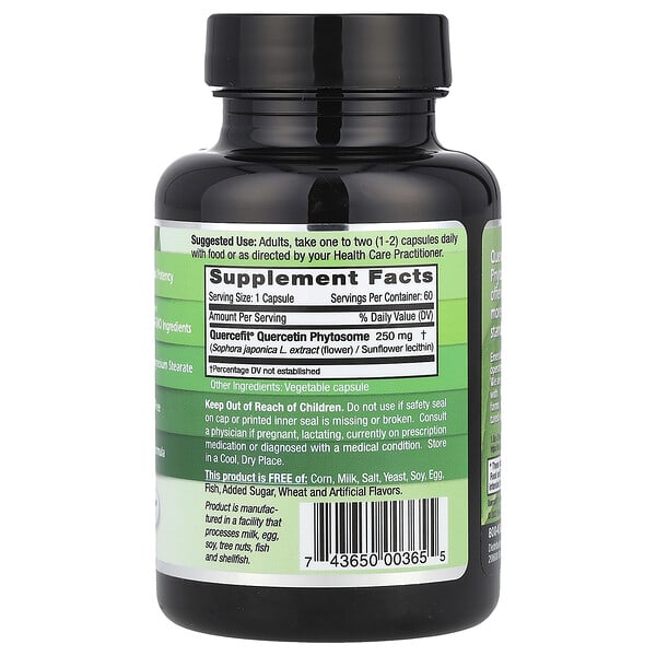 Alternative view of Emerald Laboratories, Quercetin Phytosome, 250 mg, 60 Vegetable Caps