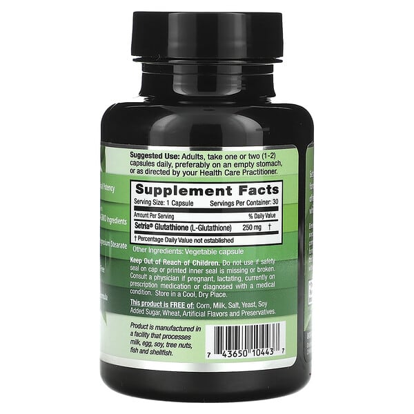 Alternative view of Emerald Laboratories, Setria L-Glutathione, 250 mg, 30 Vegetable Caps