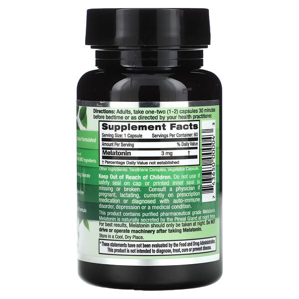 Alternative view of Emerald Laboratories, Sweet Dreams, Melatonin, Time-Release, 3 mg, 60 Vegetable Capsules