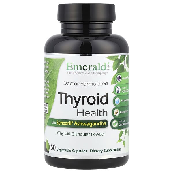 Emerald Laboratories, Thyroid Health, 60 Vegetable Capsules