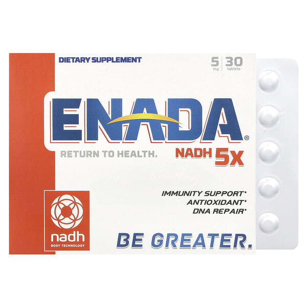ENADA, NADH 5x, 5 mg, 30 Tablets
