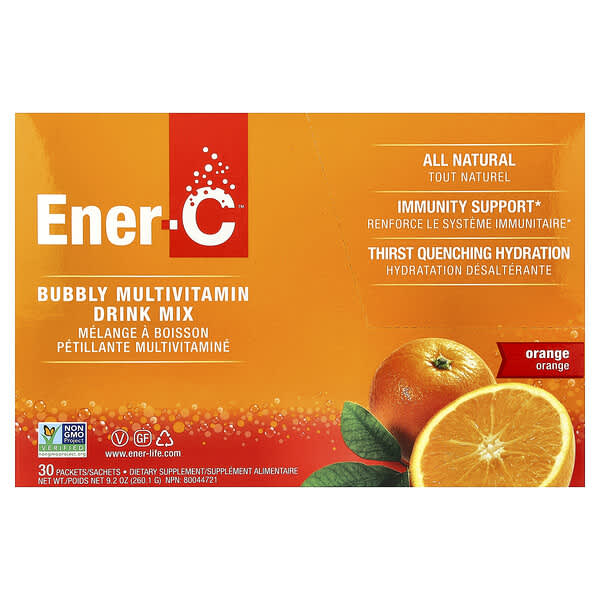 Ener-C, Vitamin C, Multivitamin Drink Mix, Orange, 30 Packets, 0.3 oz (8.67 g) Each