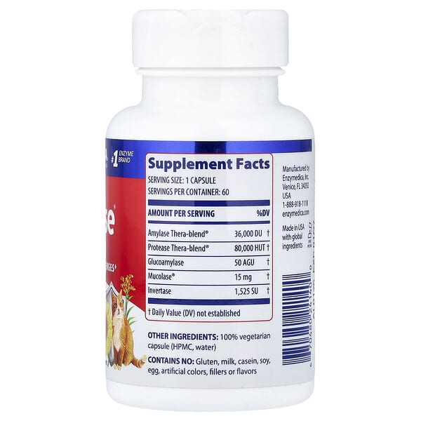 Alternative view of Enzymedica, Allerase®, 60 Capsules