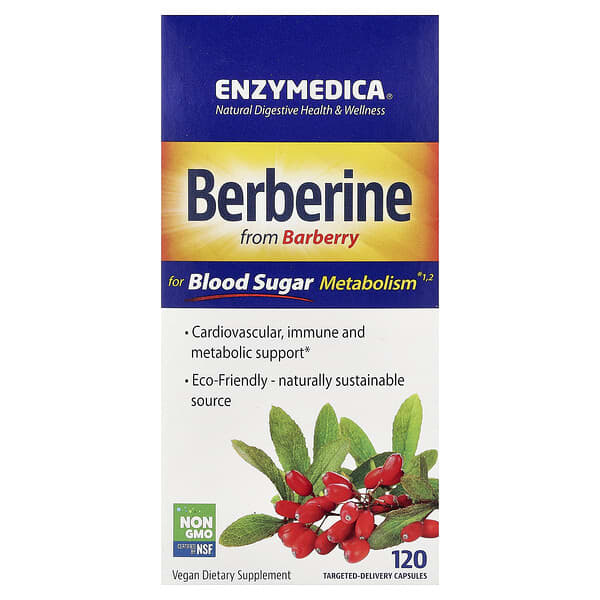 Enzymedica, Berberine, 120 Targeted-Delivery Capsules