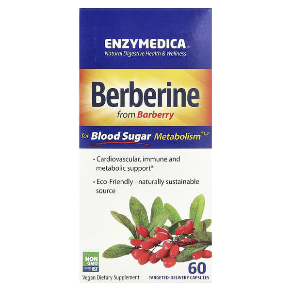 Enzymedica, Berberine, 60 Targeted-Delivery Capsules
