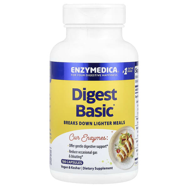 Enzymedica, Digest Basic®, 180 Capsules