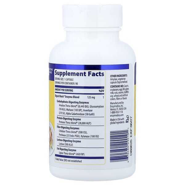 Alternative view of Enzymedica, Digest Basic®, 90 Capsules