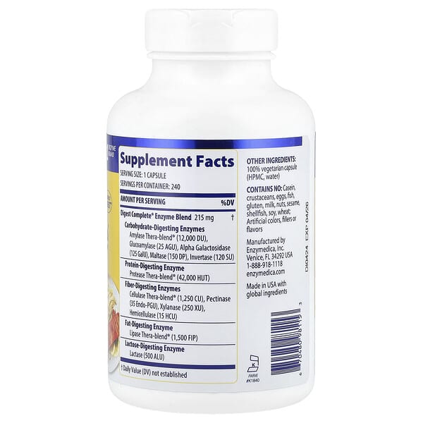 Alternative view of Enzymedica, Digest Complete®, 240 Capsules