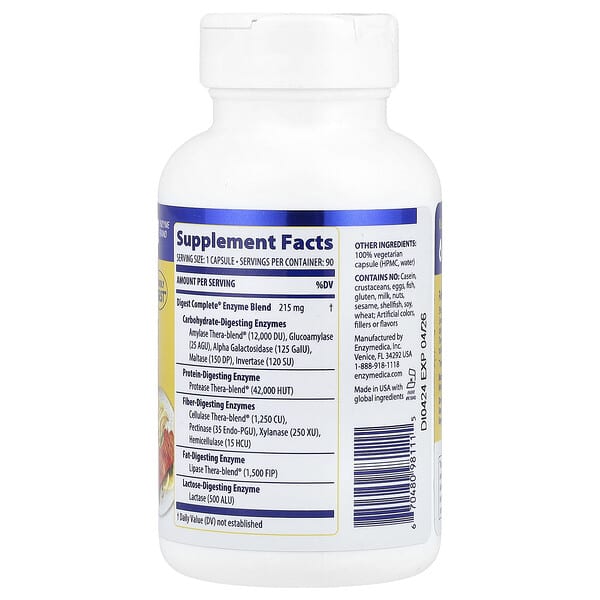 Alternative view of Enzymedica, Digest Complete®, 90 Capsules