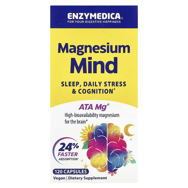 Enzymedica, Magnesium Mind, 120 Capsules (350 mg per Capsule)
