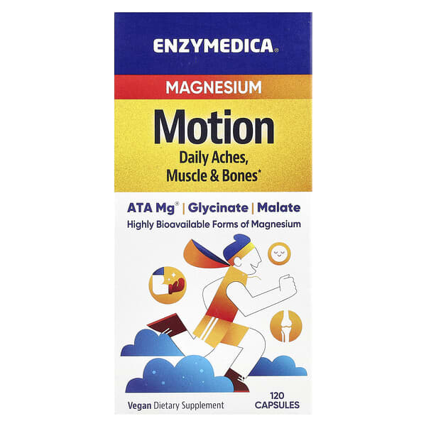 Enzymedica, Magnesium Motion, 120 Capsules (350 mg per Capsule)