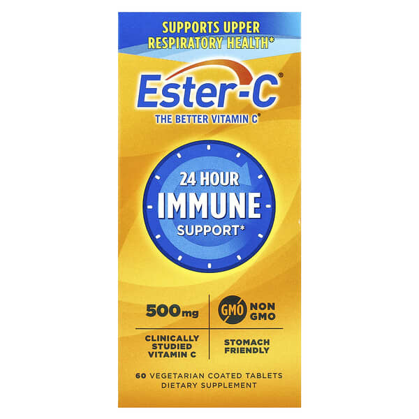 EsterC, 24 Hour Immune Support, 60 Vegetarian Coated Tablets