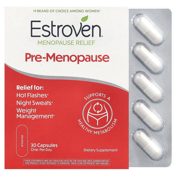 Estroven, Menopause Relief, Pre-Menopause, 30 Capsules