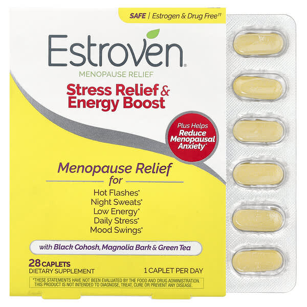 Estroven, Menopause Relief, Stress Relief & Energy Boost, 28 Caplets
