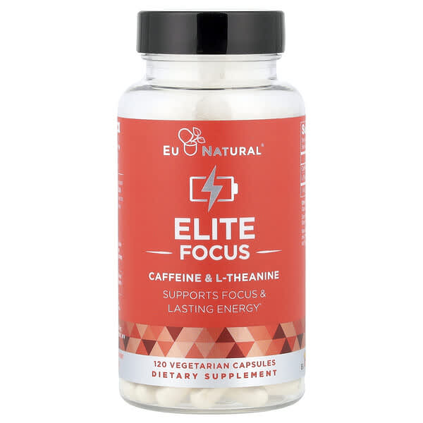 Eu Natural, Elite Focus, Caffeine & L-Theanine, 120 Vegetarian Capsules