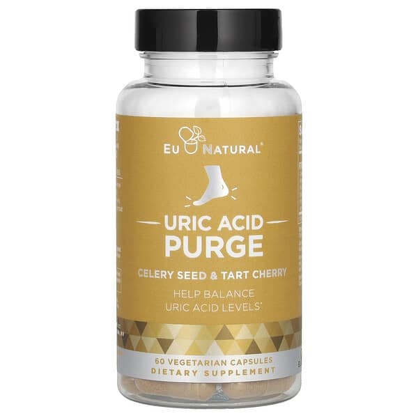 Eu Natural, Uric Acid Purge, Celery Seed & Tart Cherry, 60 Vegetarian Capsules