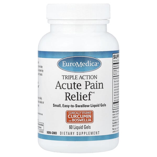 EuroMedica, Acute Pain Relief, 60 Liquid Gels