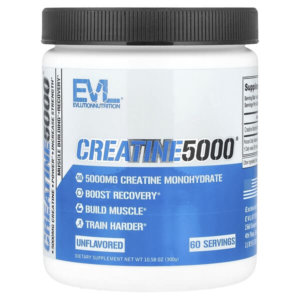 EVLution Nutrition, Creatine5000®, Unflavored, 10.58 oz (300 g)
