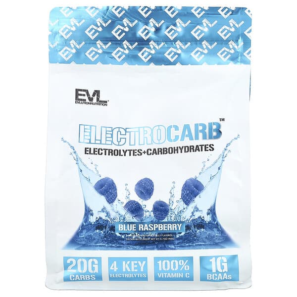 EVLution Nutrition, ElectroCarb™, Blue Raspberry, 31.75 oz (900 g)