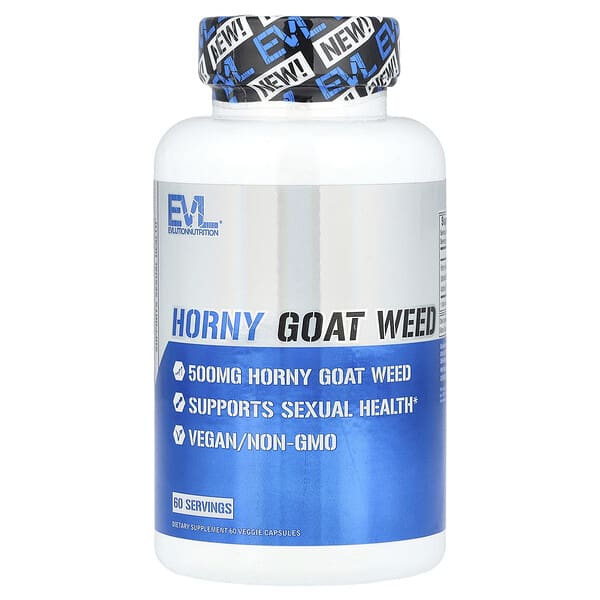 EVLution Nutrition, Horny Goat Weed, 500 mg, 60 Veggie Capsules