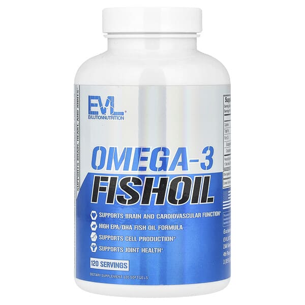 EVLution Nutrition, Omega-3 Fish Oil, 1,000 mg, 120 Softgels