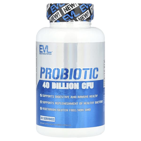 EVLution Nutrition, Probiotic, 60 Veggie Capsules