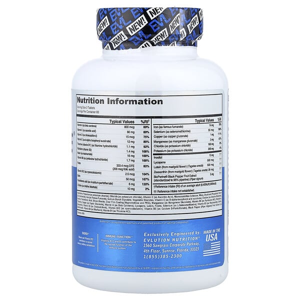 Alternative view of EVLution Nutrition, VitaMode®, High Performance Multivitamin, 120 Tablets
