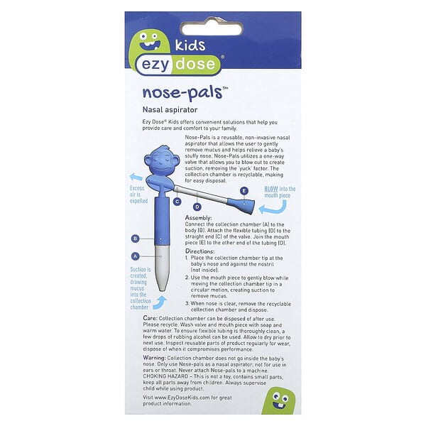 Alternative view of Ezy Dose, Kids, Nose-Pals, Nasal Aspirator, 6 Piece Kit