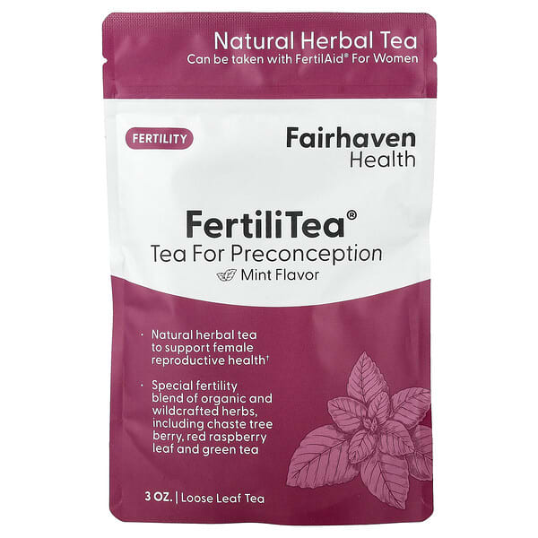 Fairhaven Health, FertiliTea®, Loose Leaf Tea, For Preconception, Mint, 3 oz