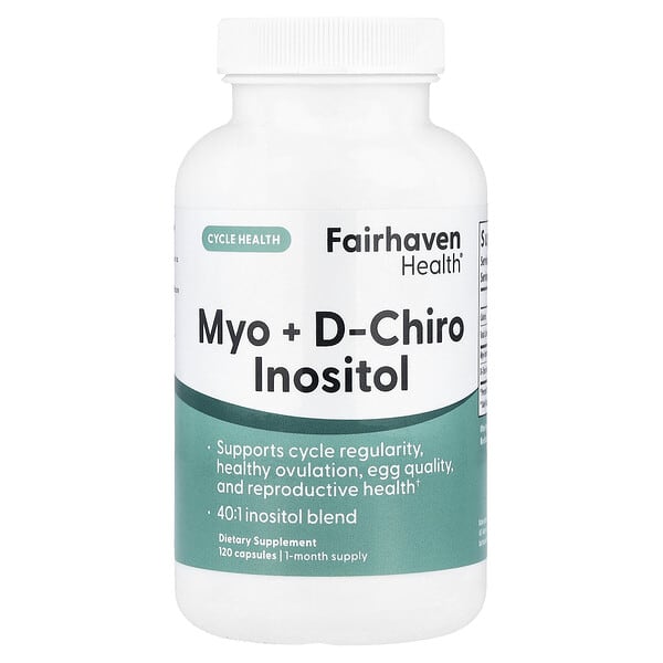 Fairhaven Health, Myo + D-Chiro Inositol, 120 Capsules