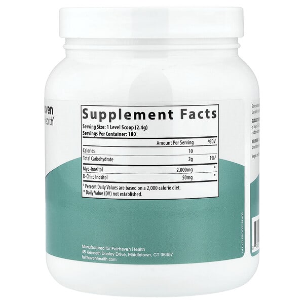 Alternative view of Fairhaven Health, Myo & D-Chiro Inositol Powder , 15 oz (432 g)