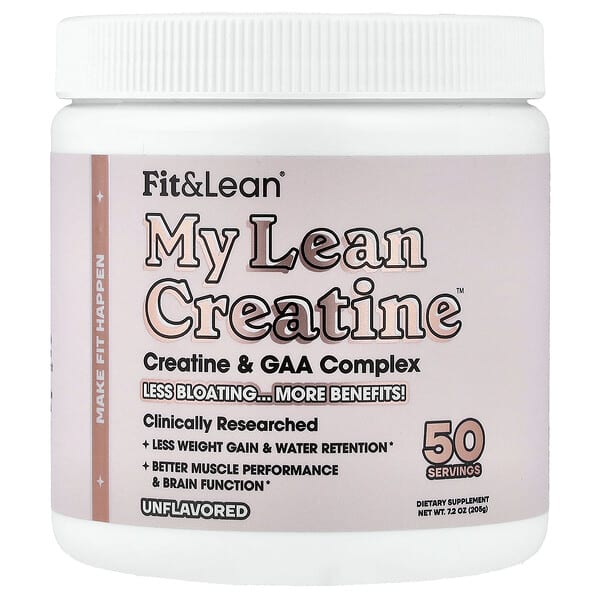 Fit & Lean, My Lean Creatine™, Unflavored, 7.2 oz (205 g)